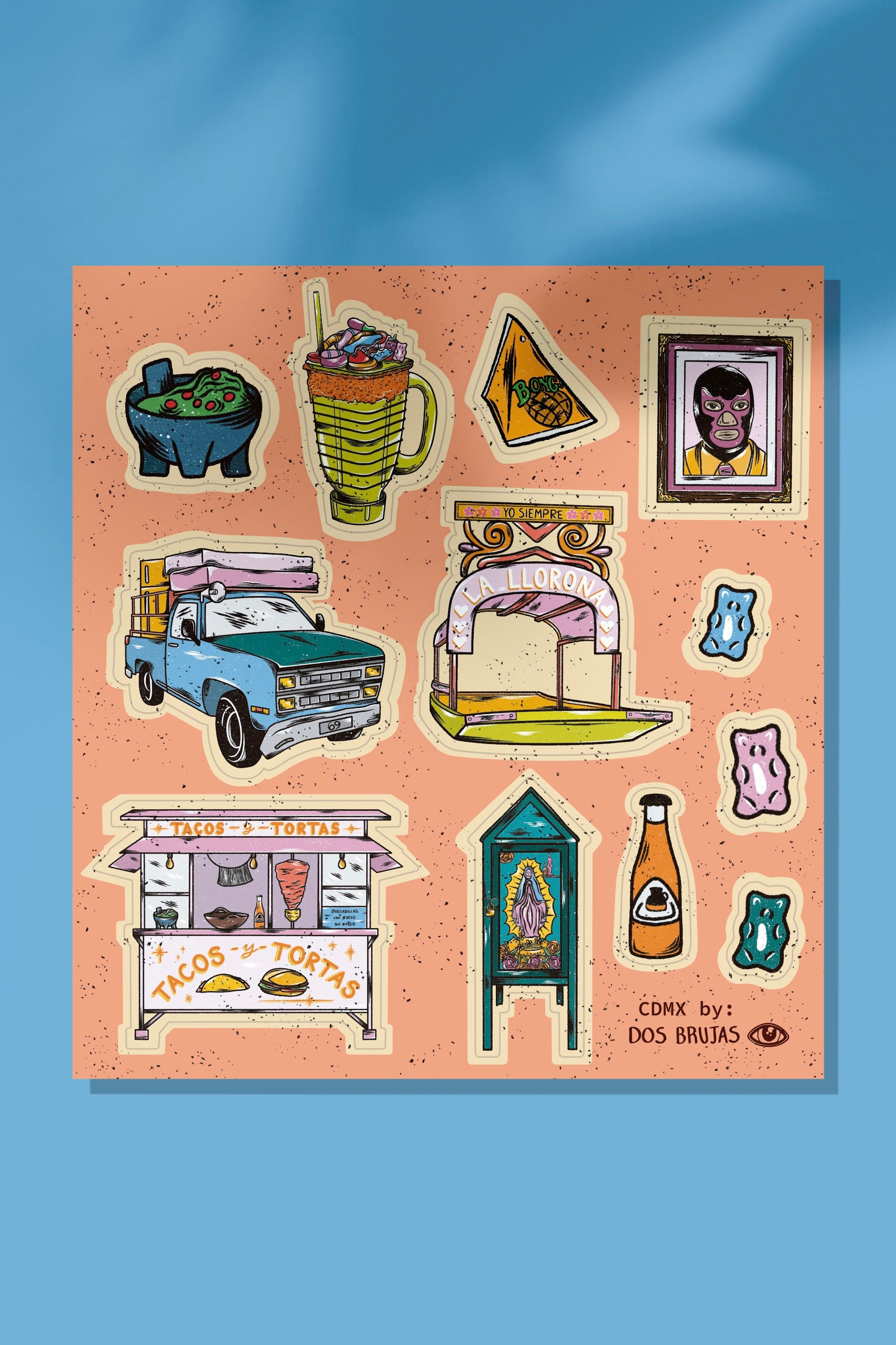 Hoja de stickers CDMX