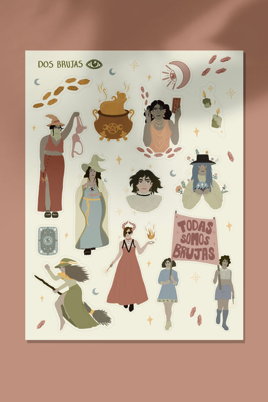 Hoja de Stickers Brujas