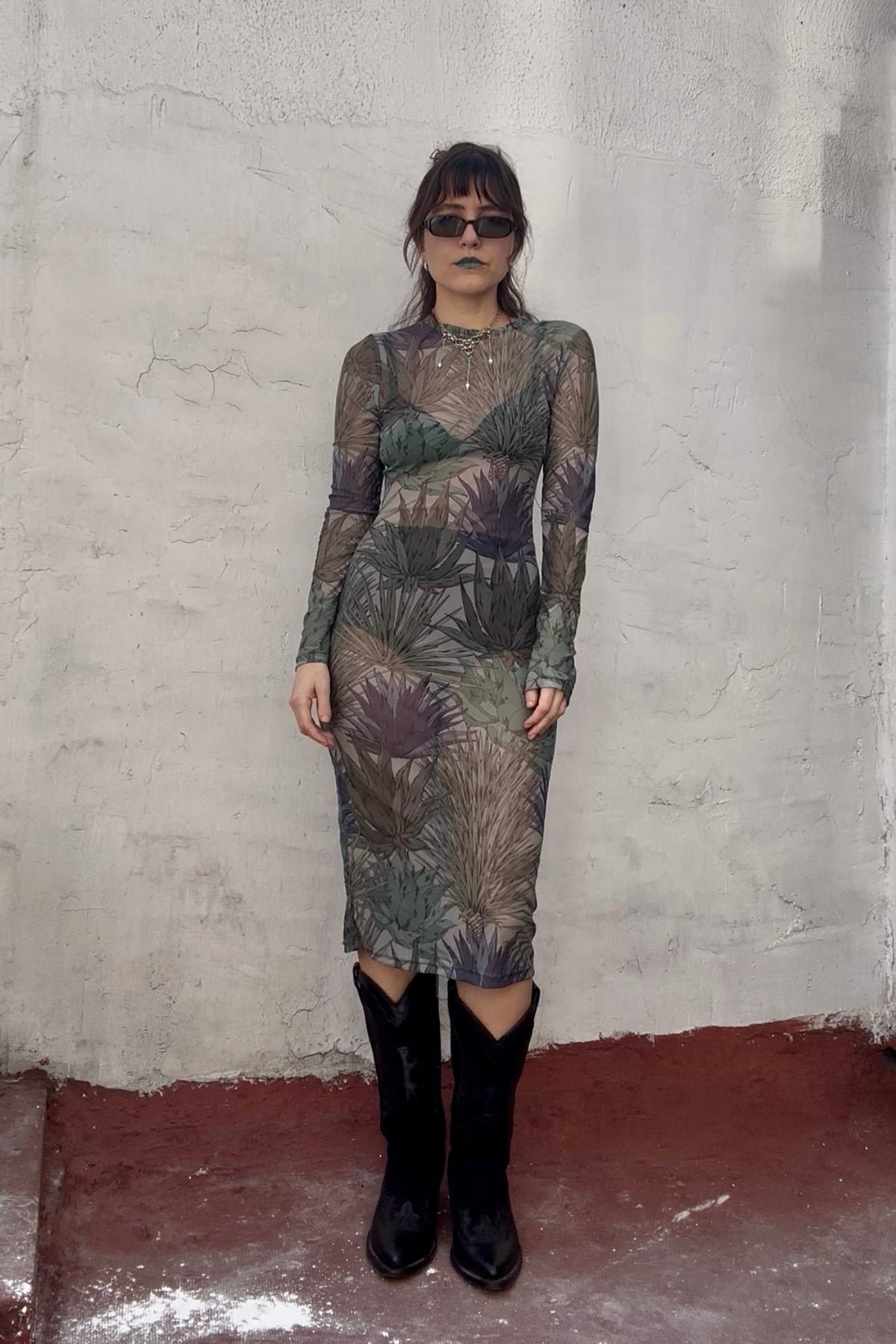 Mesh Dress Agaves